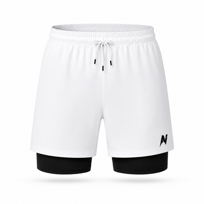 Northrun - 2-i-1 treningsshorts med sprettfri mobil­lomme.